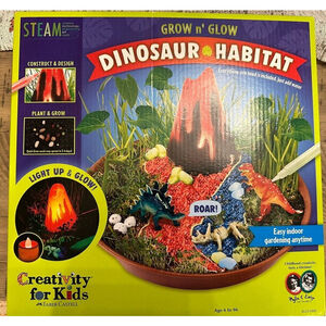 Creativity for Kids Grow N’ Glow Dinosaur Habitat STEAM Fun Learning Activities